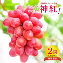 【ふるさと納税】 神紅 ぶどう 2房 島根県オリジナル品種 皮ごと 種なし 高糖度 農家直送 新鮮 ブドウ 果物 くだもの フルーツ 葡萄 先行予約 季節限定 数量限定 贅沢 ご褒美 ギフト 贈答 贈り物 プレゼント 特産品 お取り寄せ