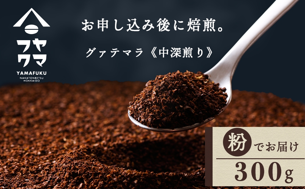 
                  自家焙煎珈琲 グァテマラ　中深煎り（粉） 300g
                