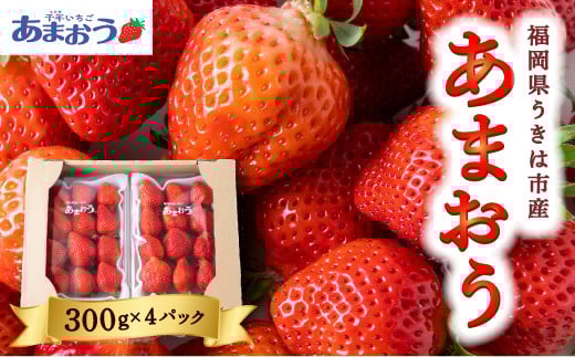 千年いちご あまおうイチゴ (300g×4パック) 12月お届け あまおう いちご イチゴ 苺 フルーツ 果物 冷蔵 送料無料 福岡県 うきは市 【2025年12月下旬より順次発送予定】