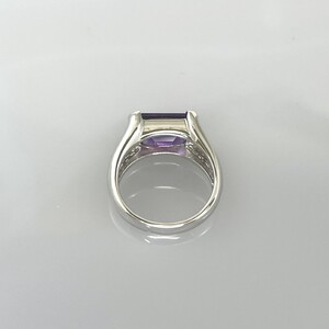 【一点もの】K18WG　アメシスト（3.08ct）リング　FR6　K05069-H