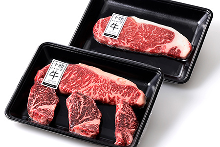 北海道　牛肉　赤身　ヒレ肉　サーロイン｜十勝ハーブ牛　サーロインとヒレのステーキセット＜計700g＞　［033-H61］　※オンライン申請対応