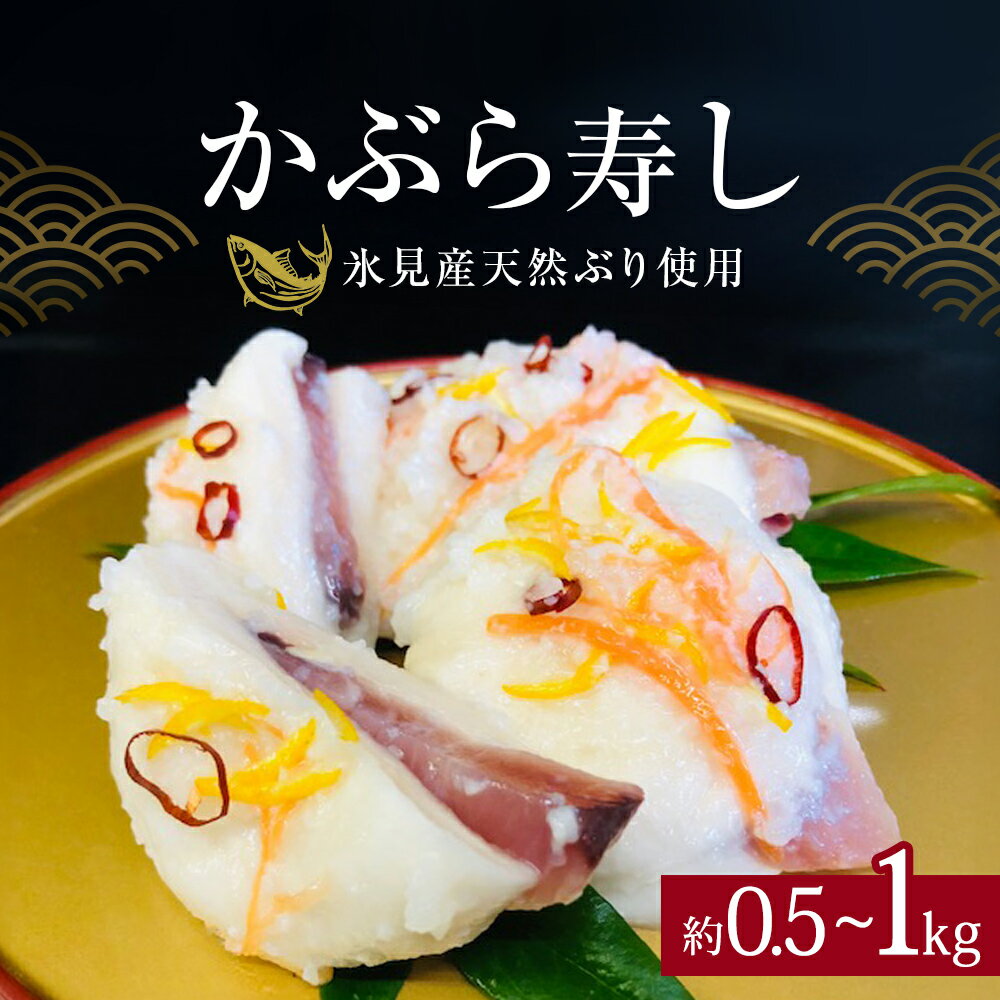 【ふるさと納税】 【先行予約】 かぶら寿し約1kg 約500g 選べる ＜2025年11月下旬以降発送＞ 氷見産天然ぶり使用 ※配送地域限定 富山県 氷見市 能登 魚介類 加工食品 ブリ かぶら 寿し 漬物 郷土料理 発酵 期間限定