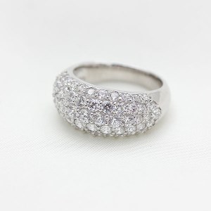170-9-1 指輪 PT900 プラチナ ダイヤモンド 計 2.0ct パヴェ リング 幅広 【 f046-pt 】