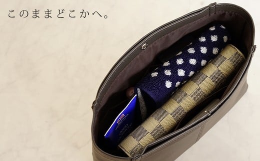 No.208-12 上質な日本製バッグインバッグ「ansac」（オレンジ）