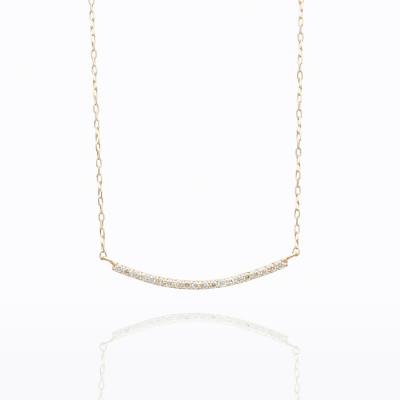 ふるさと納税 山梨県 K18イエローゴールド ラインダイヤペンダント(0.1ct) 63-8573 |  | 01