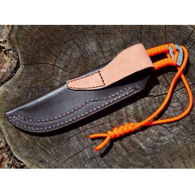 ふるさと納税 南国市 【晶之作】アウトドアナイフ:MASANO　白鋼【パラシュートコード　オレンジ】皮ケース |  | 03