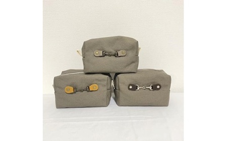 スクエアポーチ KHAKI | ポーチ 小物入れ レディース 福島県