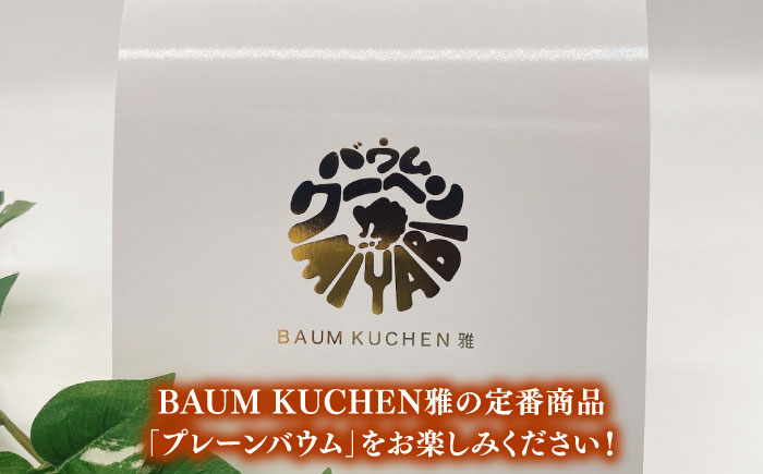 佐賀県産小麦を自家製粉！プレーンバウムクーヘン 1箱 / バウムクーヘン ケーキ おやつ / 佐賀県 / BAUM KUCHEN雅 [41ATAA001]