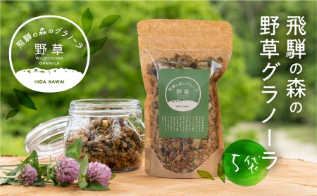 飛騨産の野草 飛騨の森のグラノーラ 5袋 [Q859x] グラノーラ