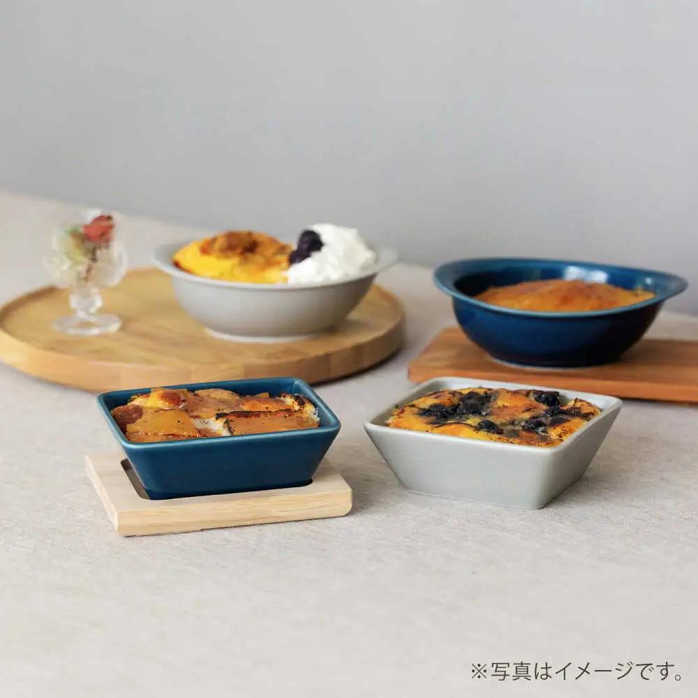 【波佐見焼】OVENWARE オーバル S〈ブルー・グレー〉2点セット【西海陶器】[OA513]
