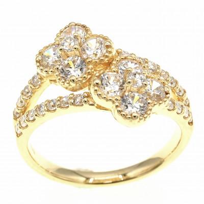 ふるさと納税 笛吹市 K18 1.0CT クローバー ダイヤモンドリング RDR-6253 #15 |  | 01
