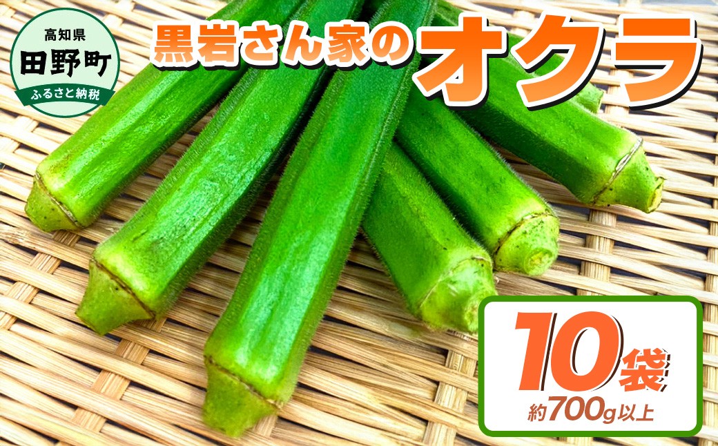 
                  オクラ 10袋 約700g 国産 おくら 国産オクラ 新鮮野菜 美味しい 野菜 厳選 新鮮 おかず 常温 配送 副菜 惣菜 煮物 朝どれ 詰め合わせ 取り寄せ グルメ お取り寄せグルメ お取り寄せ サラダ ふるさとのうぜい 返礼品 高知県 高知 4000円 黒岩さん家のオクラ
                