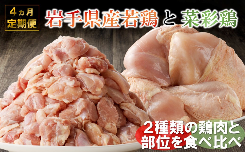 
            【4カ月定期便】菜彩鶏と岩手県産若鶏 食べ比べ定期便
          