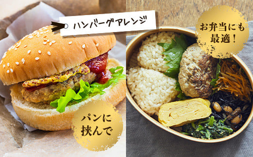 パンに挟んでハンバーガーやお弁当に。
煮込みハンバーグ、ドリアに。
アレンジも多様にお楽しみ頂けます。