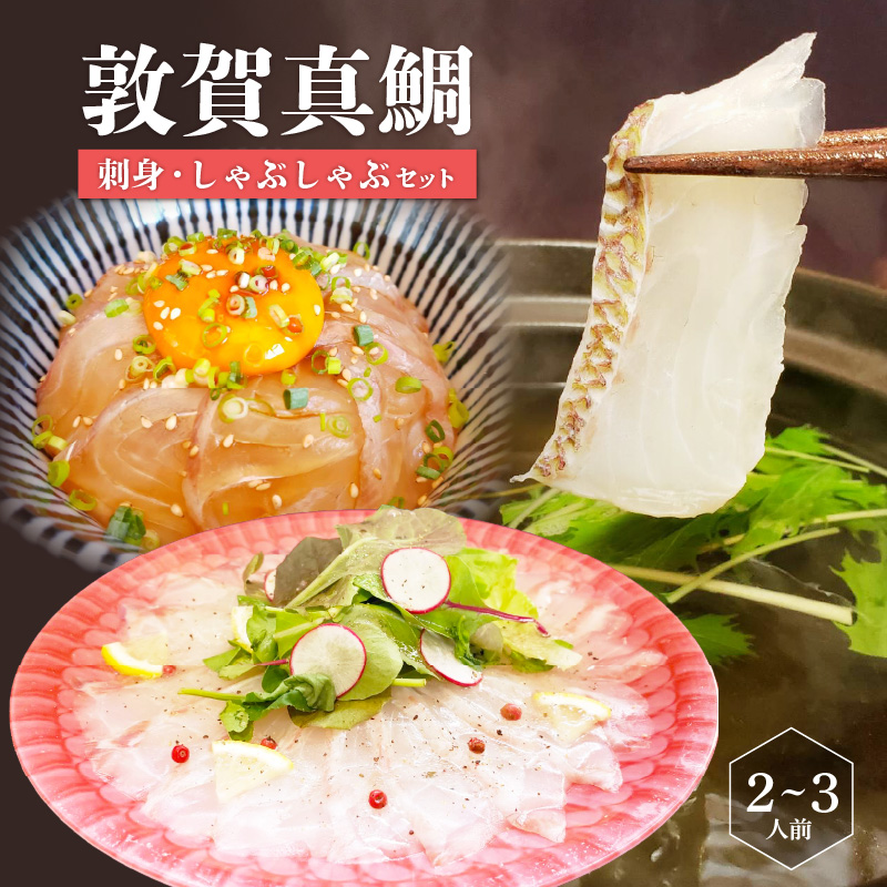 真鯛 敦賀真鯛 刺身・しゃぶしゃぶセット（刺身皿 180g、しゃぶしゃぶ皿 180g） 解凍するだけでOK！【冷凍 お刺身 お取り寄せ】 [043-a005]【敦賀市ふるさと納税】