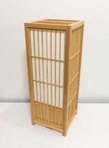 組子行灯「極」　ＬＬサイズ　楮和紙無地／国産杉突板（腰板）デザイン