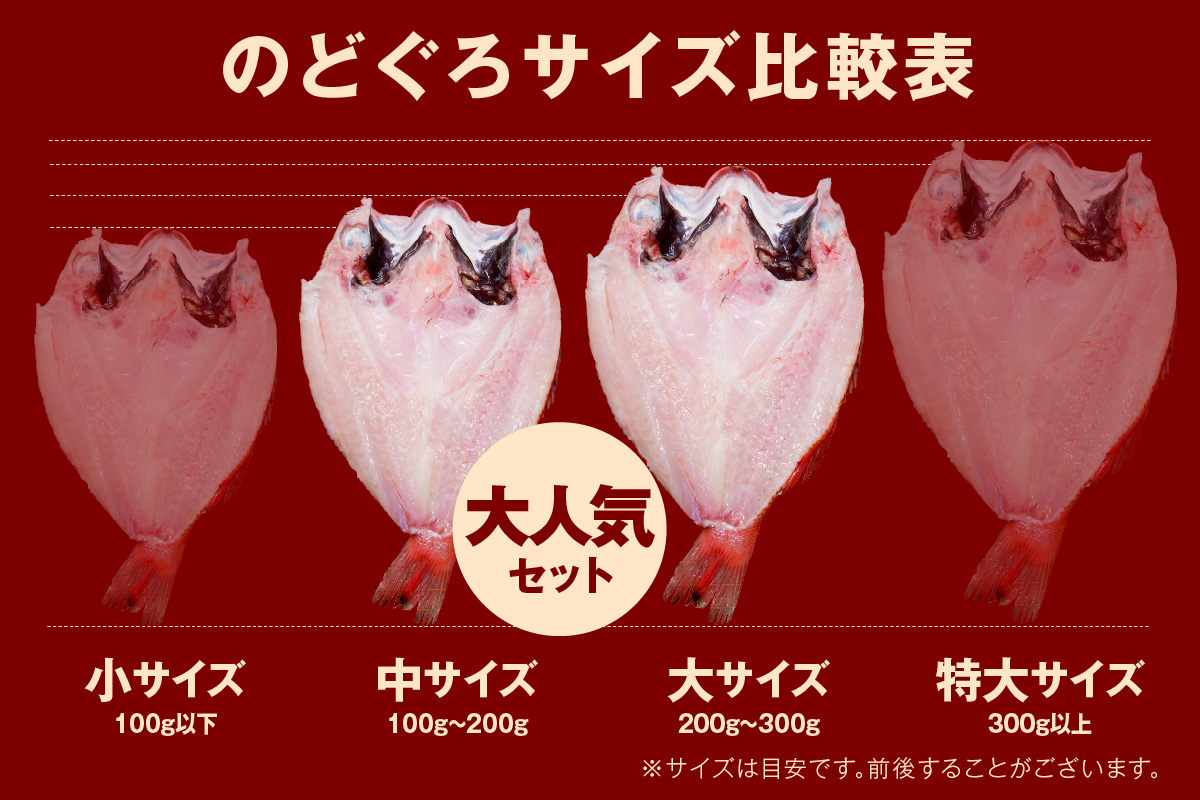 【大人気！産地直送 肉厚ジューシーな のどぐろ！】 のどぐろ専門店シーライフ のどぐろ一夜干し5枚で計800g「大人気セット」 干物 一夜干し 手頃 小分け 個包装 贈答 ギフト プレゼント 【8】