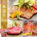 【ふるさと納税】《定期便（全3回）》極上の黒毛和牛 氷見牛ステーキ用＆すき焼き用＆焼肉用牛肉 国産 ギフト ロース サーロイン 霜降り