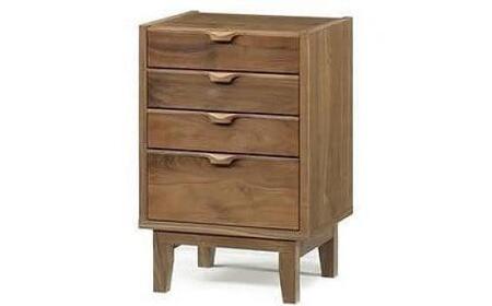 【幅50.3 奥行46 高さ75.8】ナタリー50-4ローチェスト（ウォールナット）