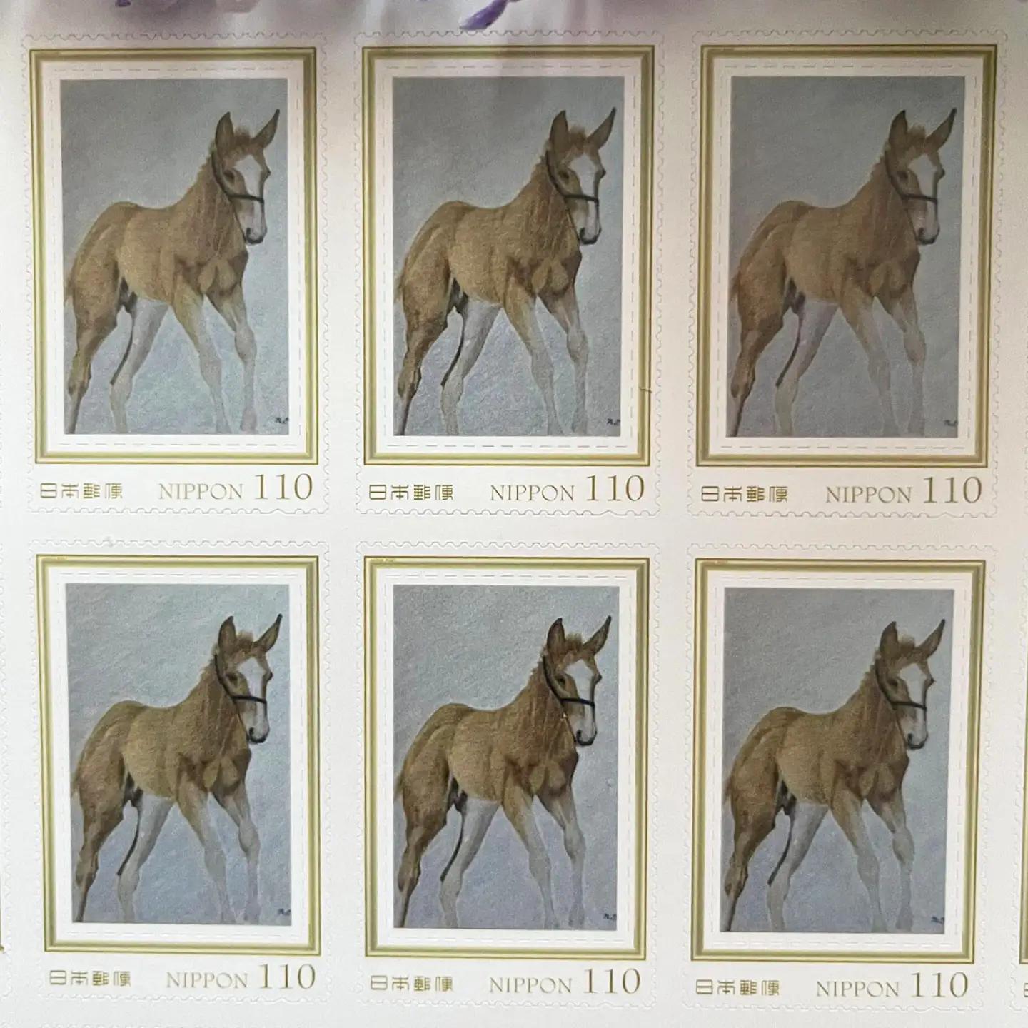 馬の切手3種セット BIBN003 切手 競馬