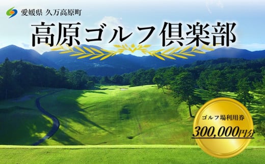 ゴルフプレー クーポン券（300,000円分）