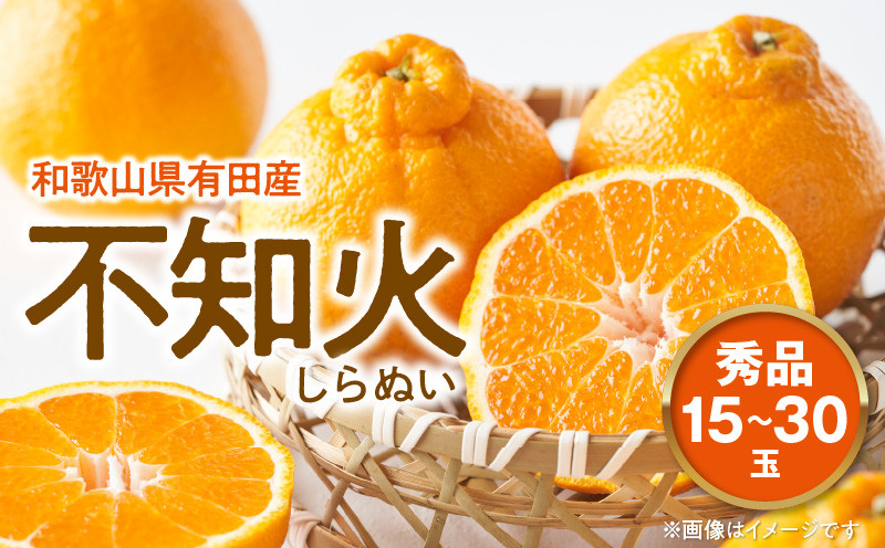 
                  【2027年先行予約】不知火 しらぬい(デコポンと同品種) 秀品 15～30玉 和歌山県有田産【でこぽん デコポン しらぬい 不知火 柑橘】_U6306
                