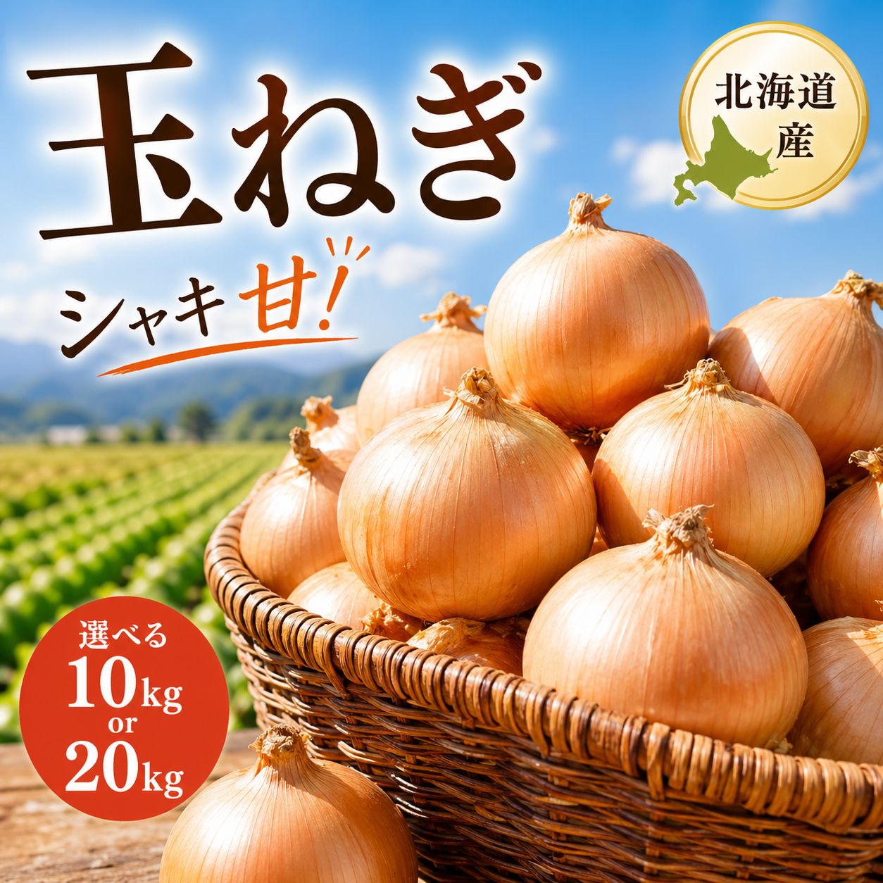 【ふるさと納税】玉ねぎ 10kg or 20kg 選べる容量 ＜先行予約＞ 【令和8年10月～12月中旬発送】甘みが強い 自然乾燥 貯蔵性抜群 常温 予約 野菜 お取り寄せ グルメ 送料無料 北海道 たまねぎ タマネギ 玉葱 大容量 新鮮 甘い 野菜 サラダ 新十津川町