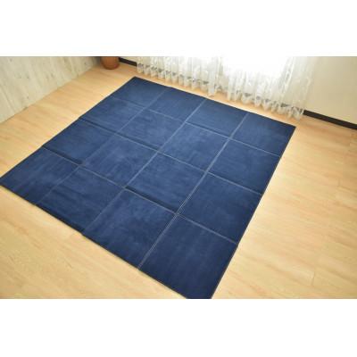 ふるさと納税 紀の川市 滑りにくい洗える　ペット向け吸着マット　58×58cm　2枚入り　<ネイビー>