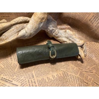 ふるさと納税 栗東市 蹄鉄バックルロールペンケース(グリーン)