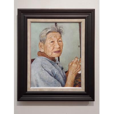 ふるさと納税 王寺町 油絵　肖像画　ファミリーポートレート　