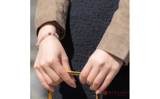 恋縁結びパワーストーンブレスレット女性用(縁結び02)･6mm玉 (20.4cm)