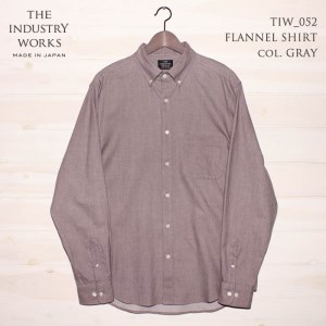 　播州織メンズネルシャツ「THE INDUSTRY WORKS」（1着）【TIW_052（グレー）】 36-2
