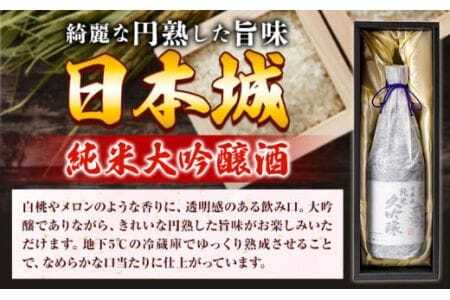 日本酒 日本城 大吟醸（純米大吟醸酒）720ml 酒のねごろっく 