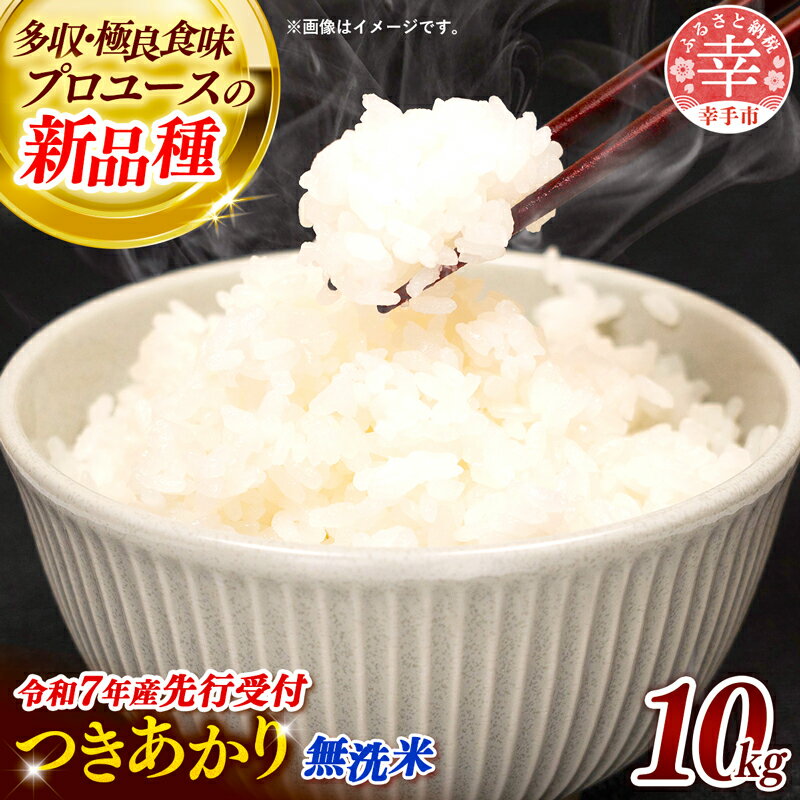 【ふるさと納税】【先行受付】 令和7年産 つきあかり（無洗米）幸手産 - 5kg×2袋 10kg 先行 予約 新米 新米予約 先行予約 2025年発送 福祉 応援 安心 安全 埼玉県 幸手市 幸手市産