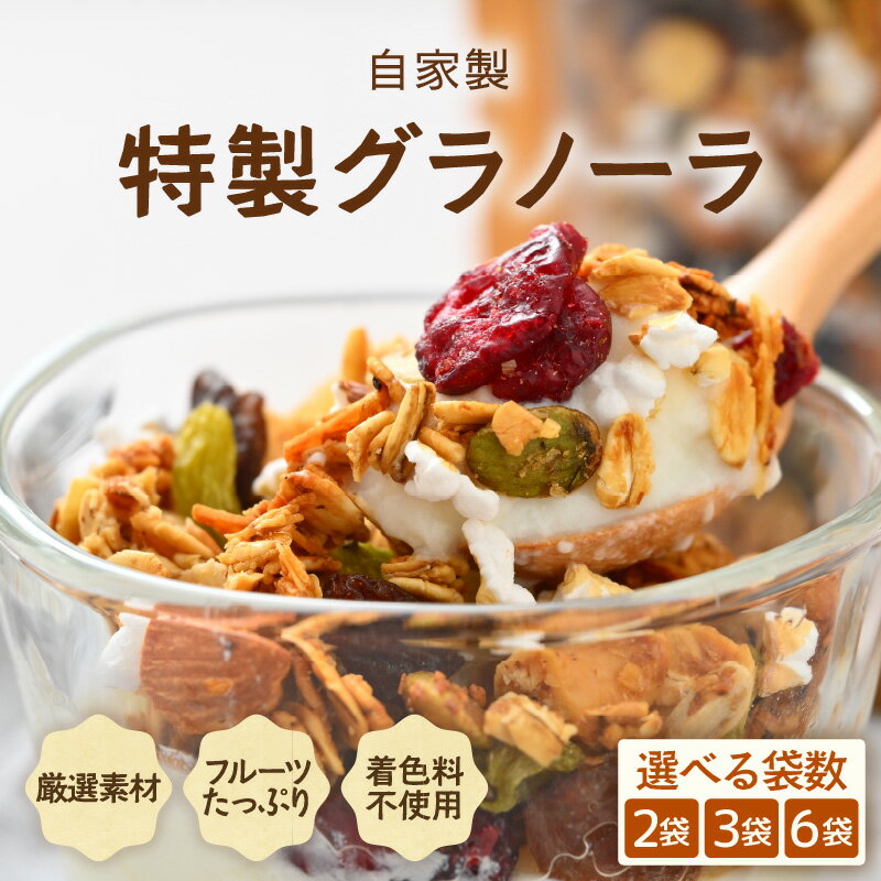 自家製 フルーツグラノーラ 280g×3袋（計840g）《配合や素材にこだわり1つ1つ手作り！》／ 無添加 無着色 オーガニック 果物 ドライフルーツ オートミール ヨーグルト 牛乳