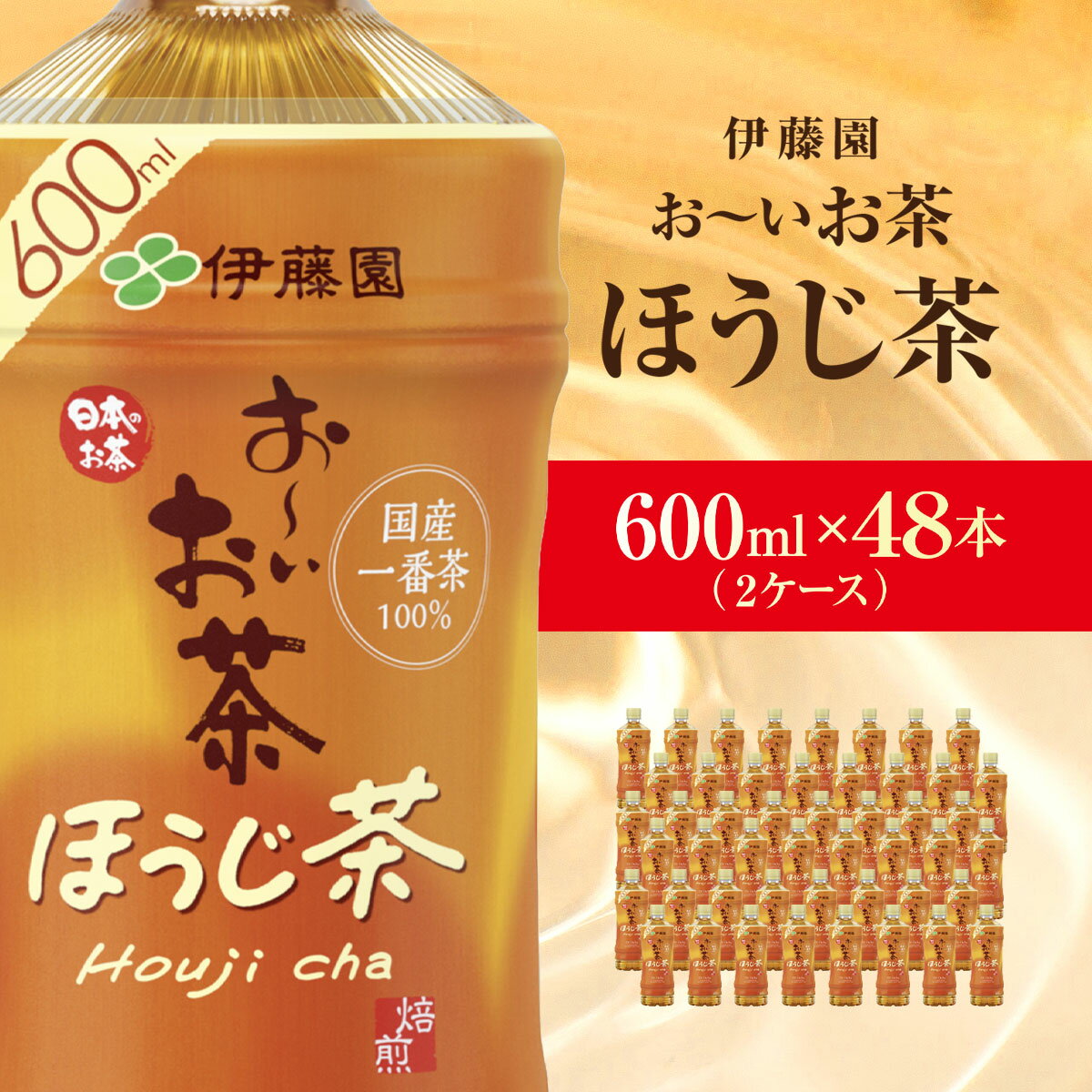 【ふるさと納税】伊藤園 おーいお茶 ほうじ茶 600ml 48本 (2ケース) 【 ふるさと納税 人気 おすすめ ランキング お～いお茶 ほうじ茶 茶 焙じ茶 ペットボトル飲料 ケース 箱買い 箱 備蓄 防災 飲料 千葉県 香取市 送料無料 】 KTRAS011