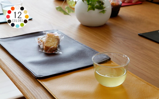PVCレザーカフェマット「LETEA」　2枚セット（ピンク）