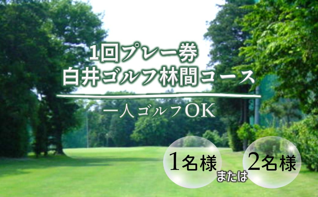 
                  ゴルフプレー券 白井ゴルフ林間ショートコース 9ホール 平日2回プレー/土日1回プレー
                