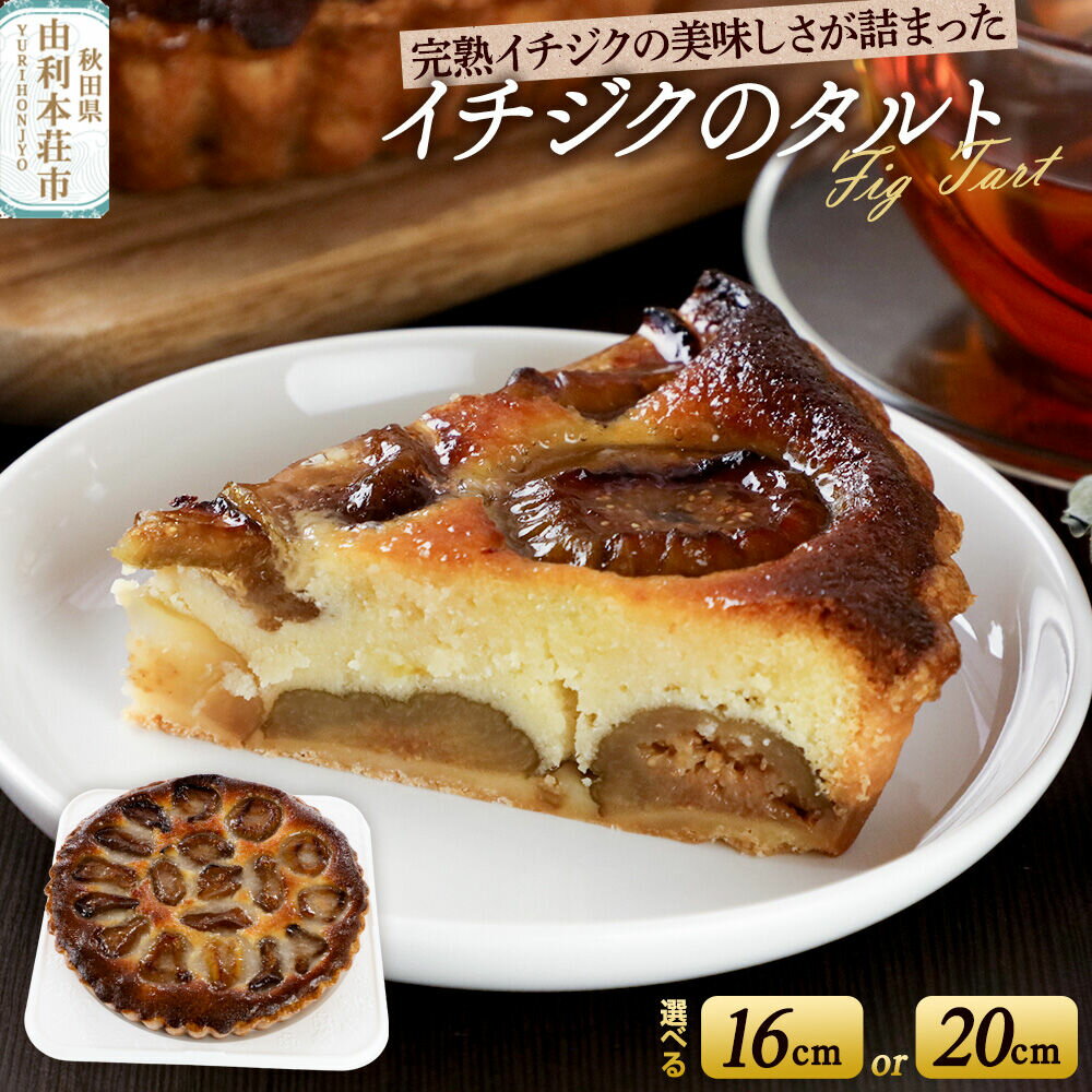 【ふるさと納税】イチジクのタルト【選べる内容量 16cm（680g）／20cm（800g）】 [いちじく イチジク 完熟イチジク タルト 焼き込みタルト 赤ワイン コンポート スイーツ お菓子 菓子 カフェ・カトルセゾン 秋田県 由利本荘市]
