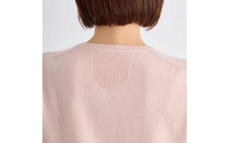 ベビーカシミヤ　クルーネックセーター　レディース　Mサイズ　【ピンク】 【178008-3】 ｶｼﾐﾔ 天然素材 ｾｰﾀｰ 服 国産 国内製造 ﾍﾞﾋﾞｰｶｼﾐﾔ