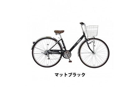 完成品でお届け!  自転車 mos 27インチ 【マットブラック】 通勤 おしゃれ 通学 高校生 シマノ6段変速 オートライト 低床フレーム 安全基準BAA適合車 モース 大阪府 堺市 完全組立 整備