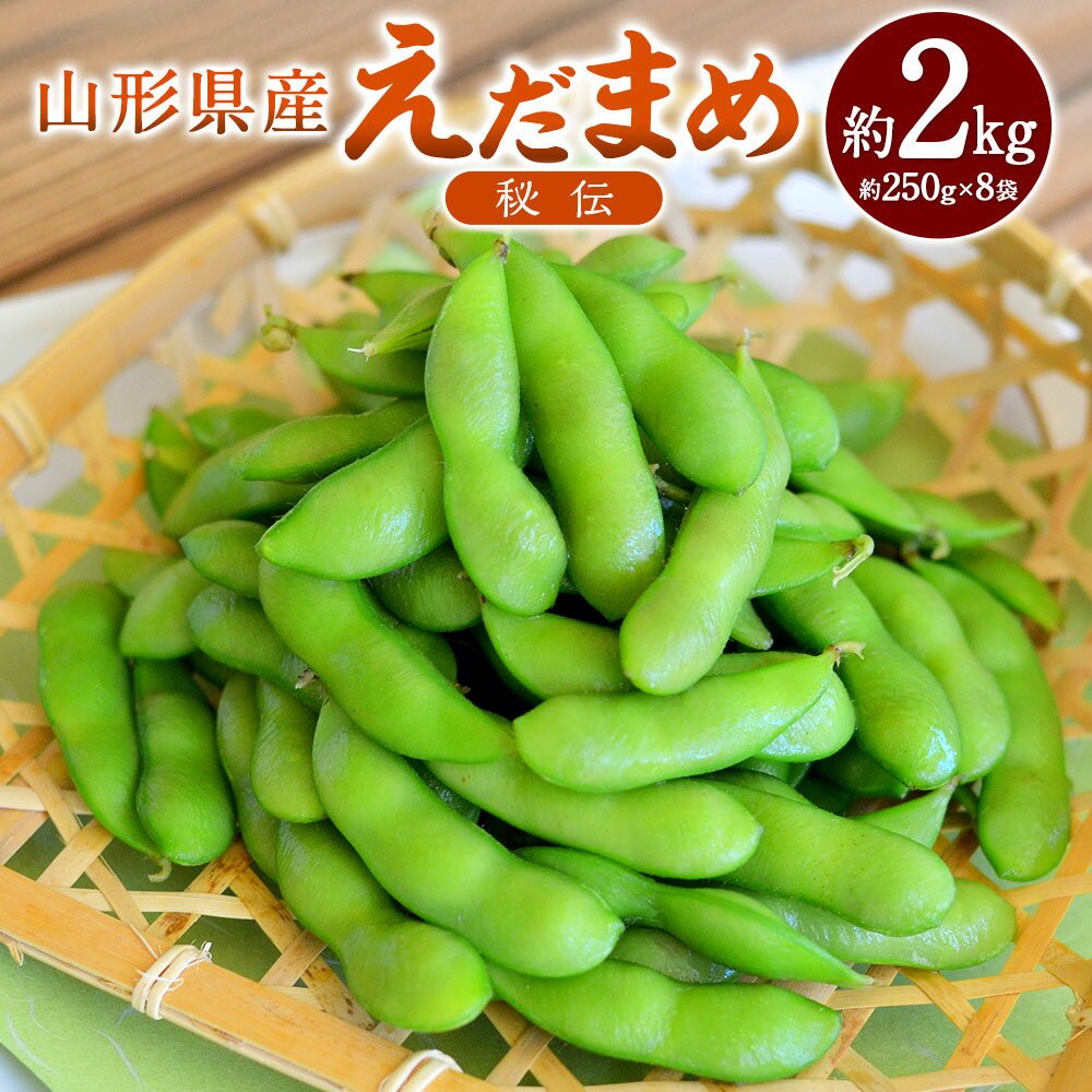 【ふるさと納税】えだまめ（秘伝） 約2kg（約250g×8）枝豆 大粒 豆類 豆 おつまみ 山形県産 送料無料【2025年9月下旬～10月上旬発送予定】