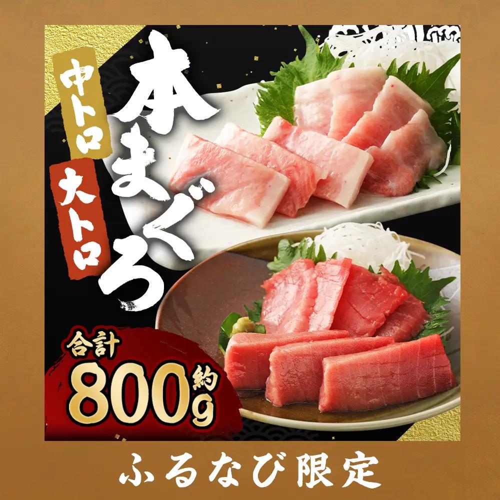 【ふるなび限定】訳あり 長崎県産 本マグロ 大トロ・中トロセット 皮付き 部位おまかせ 計約800g お魚 魚 まぐろ マグロ 鮪 トロ 大トロ 中トロ 養殖 国産 冷凍 お刺身 刺し身 刺身 赤身 800g セット 詰め合わせ おまかせ