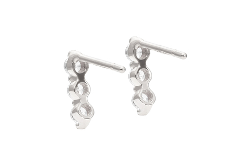 プラチナ　スリーダイヤピアス　mk-439　CR-2