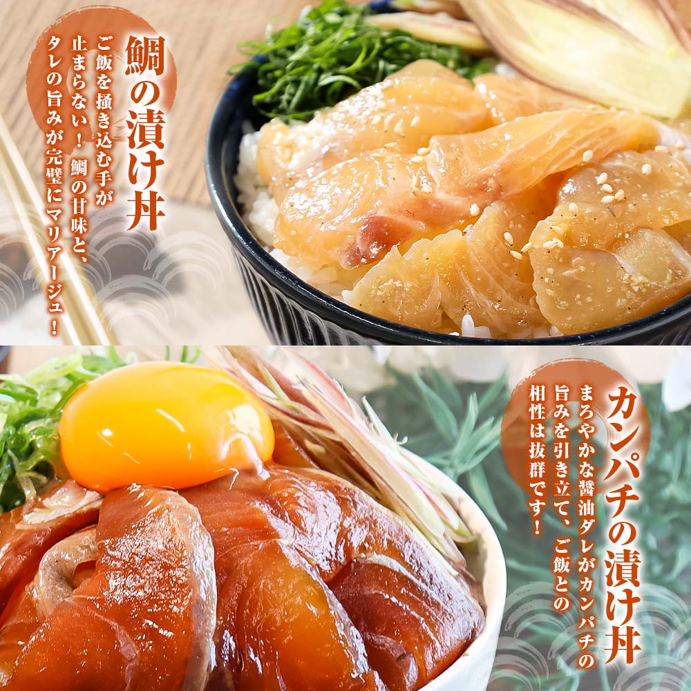 こだわり！土佐の海鮮丼の素５種・各１袋セット【鰹タタキ漬け入り！】小分け 個包装 漬け丼 づけ丼 漬け丼の素 かつおのたたき カツオ さば 鯖 鯛 【企業組合　宇佐もん工房】 [BQAB020]