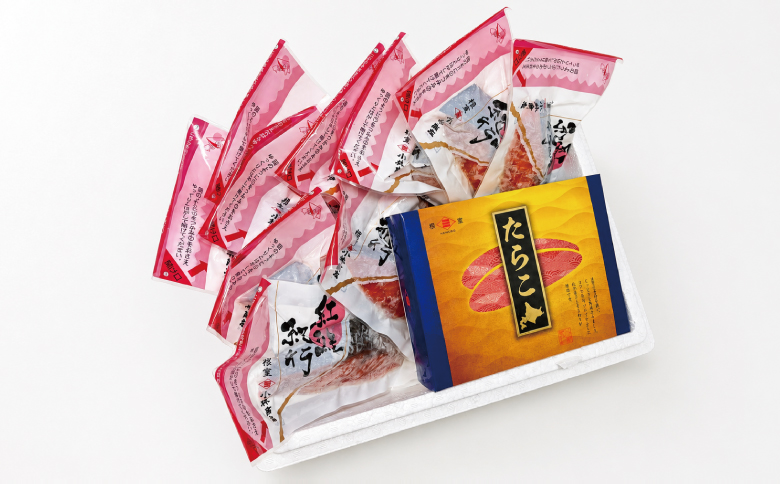 紅鮭切身10切・たらこ250g(化粧箱入) B-16096