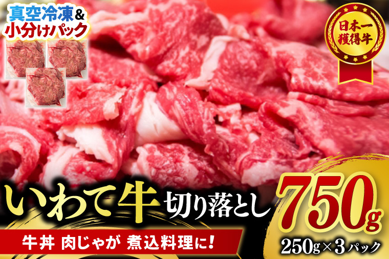 
            【9月より順次配送】切り落とし 肉 牛肉 小分け 真空冷凍 いわて牛 750g 岩手県産 和牛 牛肉 黒毛 和牛 切り落とし肉 大容量 肉 すき焼き 肉じゃが 煮込み 煮物 赤身 国産牛 小分け 冷凍 数量限定 (AB102)
          