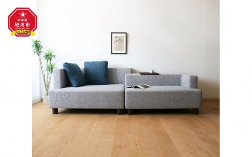 旭川家具 宮田産業 TWINS(ツインズ) セット 【 国産 無垢 インテリア 木製 ナチュラル ソファ ソファー 3人掛け カウチ コーナー ローソファ リビング ダイニング 北海道 】_00992