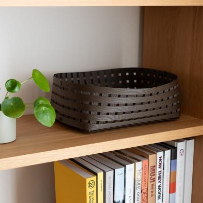 ふるさと納税 奥州市 暮らしを整える収納 バンドシー バスケット Oval - M ダークブラウン [AR232] |  | 01