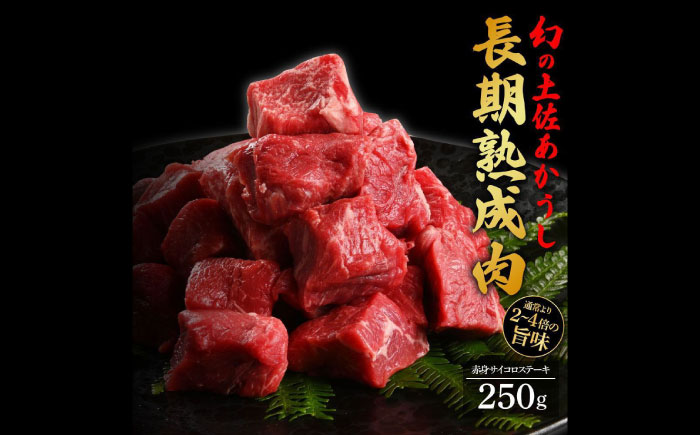 エイジング工法 熟成肉 土佐あかうし 特選赤身 サイコロステーキ 約250g (冷凍) 【株式会社LATERAL】 [ATAY051]